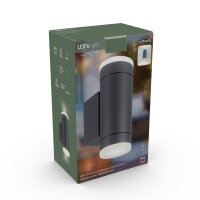 Shada Außenwandleuchte Quinton 1000676 Anthrazit, 2x GU10, IP44