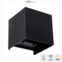 Shada LED Außenwandleuchte Amarillo 1000557 Schwarz, IP65, Dimmbar 1800-2700 K