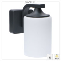 Shada Außenwandleuchte Abilene 1000670 Anthrazit, ohne Leuchtmittel, 1x E27, IP44