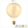 Shada LED Filament Leuchtmittel 620196 Globe G125 E27, Dimmbar, Extra Warmweiß, 4 W, 1800 K