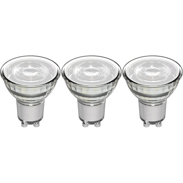 Shada LED SMD Spot GU10 MR16 620173 Klar, 3er Sparpack, 4 W, Warmweiß (2700 K)