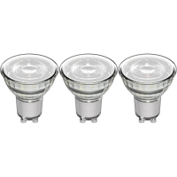 Shada LED SMD Spot GU10 MR16 620173 Klar, 3er Sparpack, 4 W, Warmweiß (2700 K)