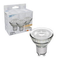 Shada LED SMD Spot GU10 MR16 620173 Klar, 3er Sparpack, 4 W, Warmweiß (2700 K)