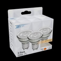 Shada LED SMD Spot GU10 MR16 620173 Klar, 3er Sparpack, 4 W, Warmweiß (2700 K)