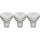 Shada LED SMD Spot GU10 MR16 620173 Klar, 3er Sparpack, 4 W, Warmweiß (2700 K)