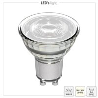 Shada LED SMD Spot MR16 GU10 620174 Klar, 3er Sparpack, Neutralweiß 4000 K, 4 W, 345 lm