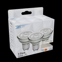 Shada LED SMD Spot MR16 GU10 620174 Klar, 3er Sparpack, Neutralweiß 4000 K, 4 W, 345 lm