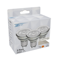 Shada LED SMD Spot MR16 GU10 620174 Klar, 3er Sparpack, Neutralweiß 4000 K, 4 W, 345 lm