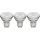Shada LED SMD Spot MR16 GU10 620174 Klar, 3er Sparpack, Neutralweiß 4000 K, 4 W, 345 lm