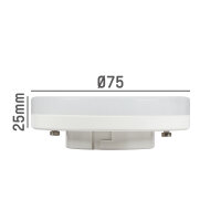 Shada LED-Leuchtmittel GX53 620220 flachrund mattiert, warmweiß 2700 K, dimmbar, 6,5 W