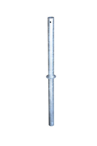 MÜBA Aufsteckrohr mit Scheibe für Bauzaun 29439 verzinkt, Länge 72 cm, für Materialbox
