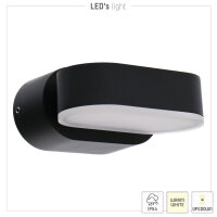 Shada Außenwandleuchte Madrid 1000510 Schwarz, IP54, 340° drehbar