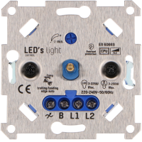 Shada Universal Dimmer 190014 2-Draht-System, 250 W, Auto Phasenanschnitt/Phasenabschnittsteuerung