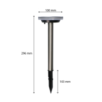 SHADA Solar Außenleuchte - licht mit erdspieß 3lm 2700K IP44  - Sensor - Grau  - Johannesburg  I 1000470