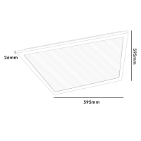 SHADA Panel - 40W 4000lm 4000K UGR<22  - 595x595mm  - Lifud Netzteil - Weiß  I 0801086