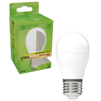 Shada LED SMD Leuchtmittel 620161 Globe G45 E27 Opal, 470 lm, 3000 K