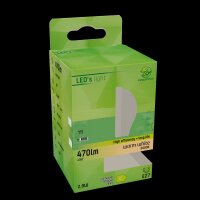 Shada LED SMD Leuchtmittel 620161 Globe G45 E27 Opal, 470 lm, 3000 K