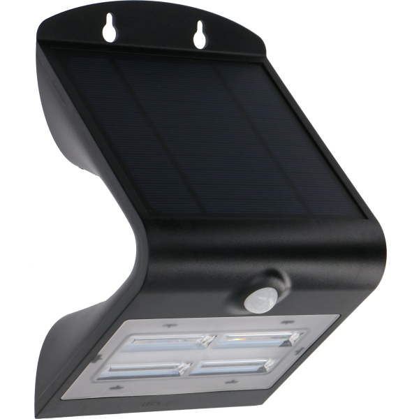 SHADA Solar Außenleuchte - flutlicht 3,2W 400lm 3000K IP65  - Sensor - Schwarz  - Osaka  I 0300406