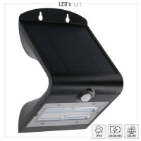 Shada Solar-Außenleuchte 300406 Osaka schwarz, 400 lm, mit Bewegungsmelder