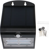 Shada Solar-Außenleuchte 300406 Osaka schwarz, 400 lm, mit Bewegungsmelder