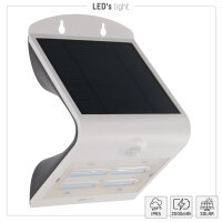 Shada Solar-Außenleuchte Flutlicht Tokio 300404 weiß, 3000 K, mit Bewegungsmelder, 400 lm