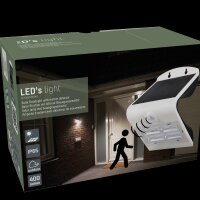 Shada Solar-Außenleuchte Flutlicht Tokio 300404 weiß, 3000 K, mit Bewegungsmelder, 400 lm