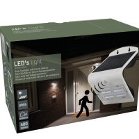 Shada Solar-Außenleuchte Flutlicht Tokio 300404 weiß, 3000 K, mit Bewegungsmelder, 400 lm