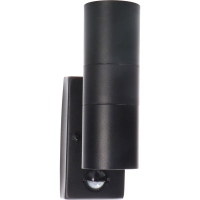 Shada Außenwandleuchte Calabar 1000685 schwarz, 2x GU10 exkl. Leuchtmittel, IP44, mit Bewegungssensor
