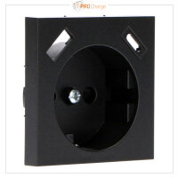 Shada Einlegeplatte 2900143 1x USB A+C Mattschwarz, 55x55 mm, Kompatibel mit Gängigen Schalterserien