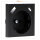 Shada Einlegeplatte 2900143 1x USB A+C Mattschwarz, 55x55 mm, Kompatibel mit Gängigen Schalterserien