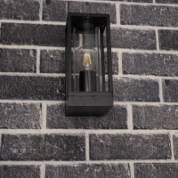 Shada Außenwandleuchte Dakota 1000667 Schwarz, ohne Leuchtmittel, 1x E27, IP44