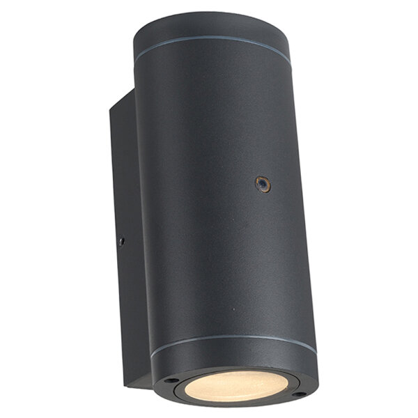 Shada Außenwandleuchte Kendall 1000682 Anthrazit, 2x GU10, IP44, mit Sensor