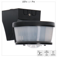 Shada PIR Sensor 190101 Schwarz, 270° Erfassungswinkel, IP44