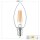 Shada LED Filament Leuchtmittel Kerze E14 C35 620180 klar, 3er Pack, warmweiß 2700 K, 4,5 W, 470 lm