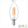 Shada LED Filament Leuchtmittel Kerze E14 C35 620180 klar, 3er Pack, warmweiß 2700 K, 4,5 W, 470 lm
