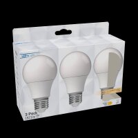 Shada LED Leuchtmittel 620172 Klassisch A60 E27 Opal, 2700 K Warmweiß, 3er Sparpack, 13 W, 1521 lm