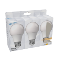 Shada LED Leuchtmittel 620172 Klassisch A60 E27 Opal, 2700 K Warmweiß, 3er Sparpack, 13 W, 1521 lm