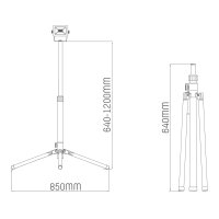 Shada Arbeitsleuchte mit Stativ 310653 neutralweiß 4000 K, 30 W, IP54
