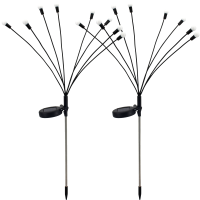 Shada Solar-Außenleuchte 1000448 Schwarz 2er-Pack,...