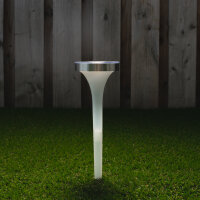 Shada Solar-Erdspießleuchte Randburg 1000479 weiß, RGB und warmweiß (2700 K), mit Sensor, IP44