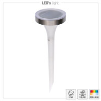 Shada Solar-Erdspießleuchte Randburg 1000479 weiß, RGB und warmweiß (2700 K), mit Sensor, IP44