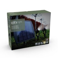 Shada Solar-Außenleuchte 1000424 Hollywood Schwarz mit Erdspieß und Sensor, 3000 K, IP65