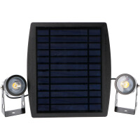 SHADA Solar Außenleuchte - licht mit erdspieß 1,5W 140lm 3000K IP65  - Sensor - Schwarz  - Hollywood  I 1000424