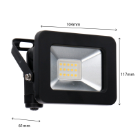 SHADA Strahler - 10W 1100lm 4000K IP65  - Sanan LED - Schwarz  I 0310700