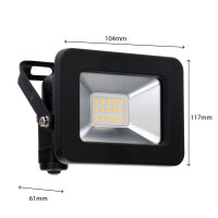 Shada LED-Strahler 310700 schwarz, 10 W, 1100 lm, 4000 K, IP65