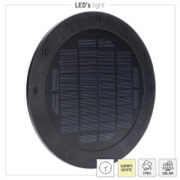 Shada Solar-Wandleuchte 300412 Orania Schwarz, Warmweiß 3000 K, mit Sensor, IP65