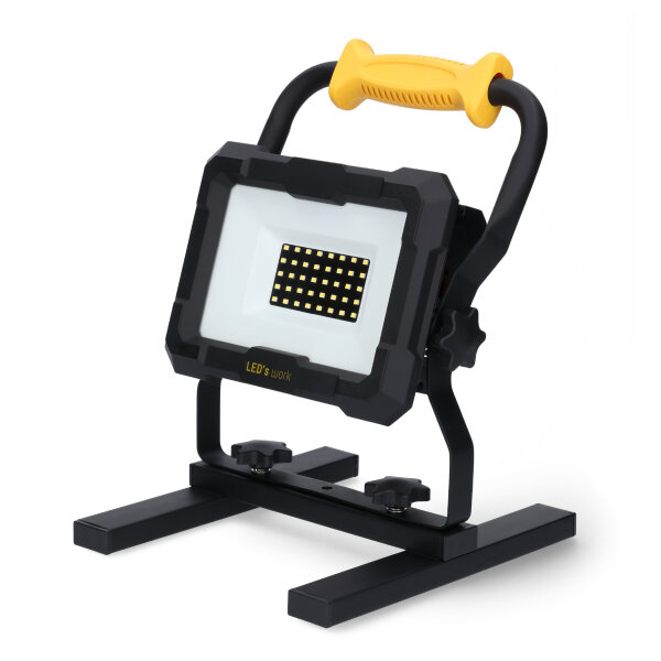 Shada Akku-Arbeitsleuchte 300823, 20 W, 2000 lm, 5000 K, IP20, Schutzklasse III, dimmbar, für Elektrowerkzeug-Akkus