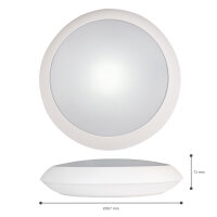 Shada LED-Deckenleuchte 230253 CCT, 15 W, 2050 lm, Ø 306 mm, IP66, IK10 Schlagfest