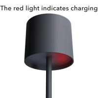 Shada Wiederaufladbare Tischlampe 1000491 Grau, CCT Dimmbar, IP54