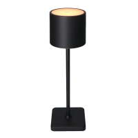 Shada Wiederaufladbare Tischlampe 1000492 Schwarz, Dimmbar, IP54